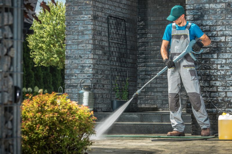 Professional Powerwasher at Work